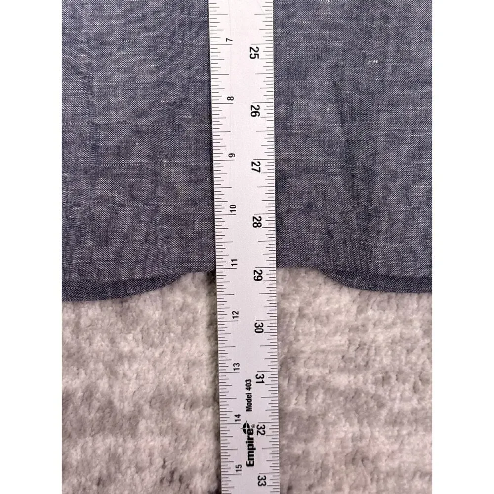 J Crew Ludlow Slim Blazer 40 R Mens Somelos Cotton Linen Blue Chambray Jacket